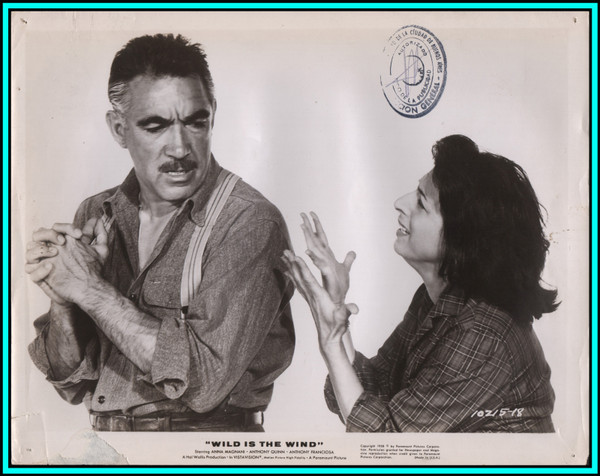 ANTHONY QUINN & ANNA MAGNANI in "Wild is The Wind" - Original Vintage Photo 1957