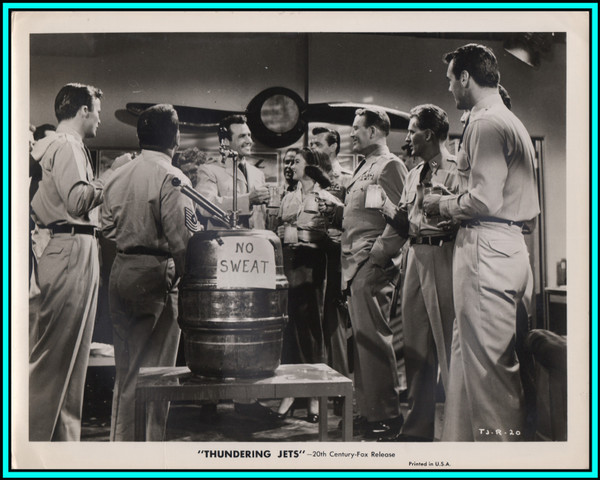 AUDREY HALTON & REX REASON in "Thundering Jets" - Original Vintage Photo 1958