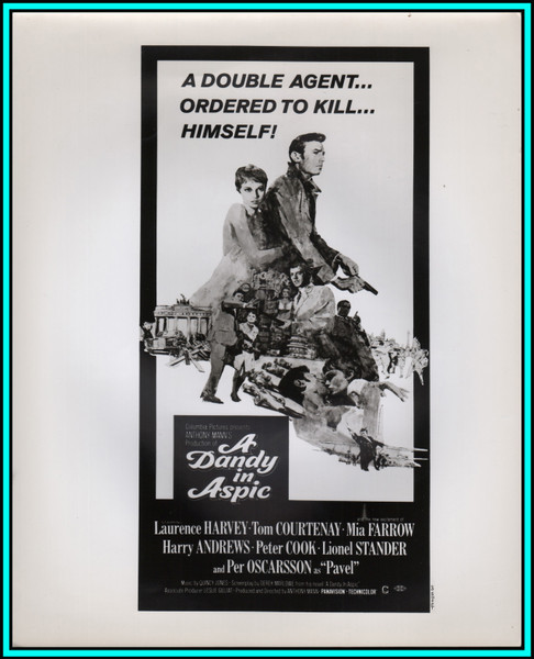 MIA FARROW & LAURENCE HARVEY in "A Dandy in Aspic" - Original Photo 1968