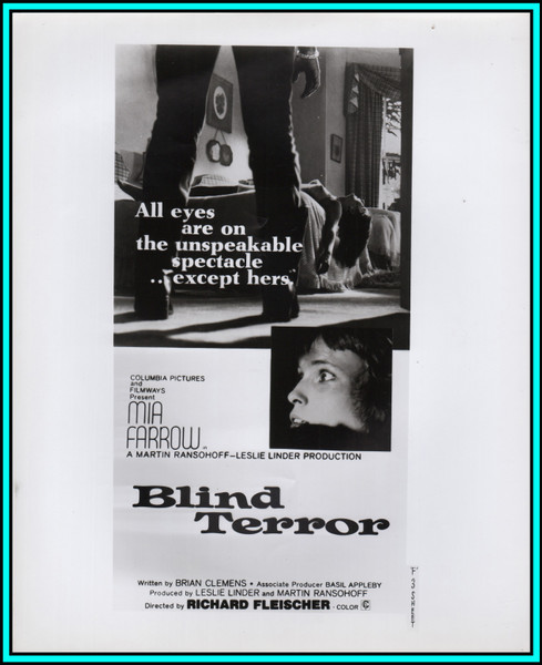 MIA FARROW in "Blind Terror" - Original Vintage Photograph - 1971