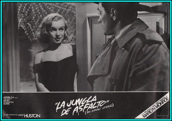 MARILYN MONROE & DON HAGGERTY in "The Asphalt Jungle" - Original B/W Lobby Card 1961