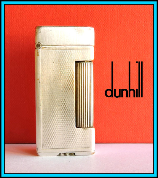 1939 DUNHILL Rollalite SMALL, Silver Plated, Petrol LIGHTER - OVERHAULED