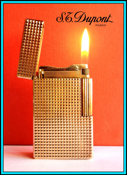 S.T. DUPONT Line 1 LARGE Rose Gold Plated Lighter, 20 microns - JUST SERVICED