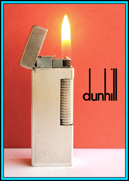DUNHILL Rollagas Silver Plated LIGHTER / Briquet / Feuerzeug - JUST SERVICED