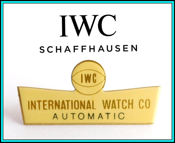 IWC - RARE VINTAGE 1960's IWC Enameled WINDOW SHOP DISPLAY SIGN: "Automatic"