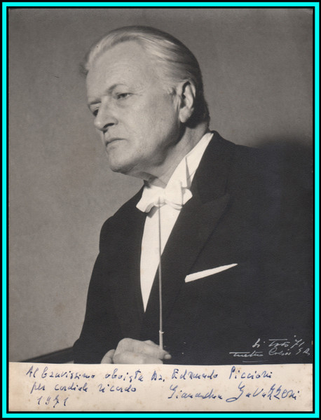 GIANANDREA GAVAZZENI - Italian Conductor - Original Vintage Handsigned Photo 1971