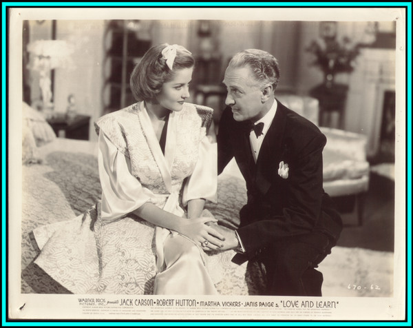 OTTO KRUGER & MARTHA VICKERS in "Love and Learn" - Original Vintage Photo 1947