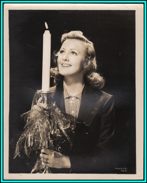 VIRIGINIA GREY - US Actress - Original MGM Vintage Christmas PORTRAIT - 1940's