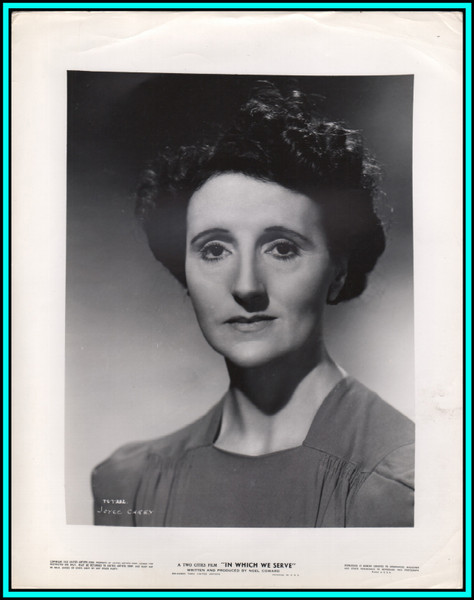 JOYCE CAREY in "In Which We Serve" - Original Vintage PORTRAIT - 1942