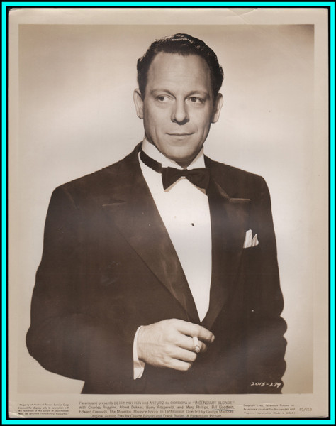 BILL GOODWIN in "Incendiary Blonde" - Original Vintage PORTRAIT - 1945