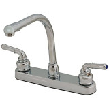 RV Kitchen Faucet with Hi-Rise Spout and Teapot Handles - 8", Chrome U-YCH800RS