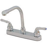 RV Kitchen Faucet with Hi-Rise Spout and Teapot Handles - 8", Brushed Nickel U-YNN800RSN