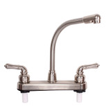 RV Kitchen Faucet with Hi-Rise Spout and Teapot Handles - 8", Brushed Nickel U-YNN800RSN