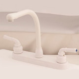 White RV Kitchen Faucet Hi-Rise Spout