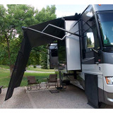 Black 10' x 8' Drop RV Awning EZ ZipBlocker 701008ACD