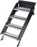 STP-4-26-33H Strut-Assist StepAbove RV Entry Step - 4 Step, 36.5-42.5" Height, 8" Rise, 26" Door Width