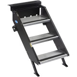 STP-3-26-29H Strut-Assist StepAbove RV Entry Step - 3 Step, 31.5-37.5" Height, 9" Rise, 26" Door Width