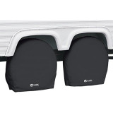 Over Drive RV Wheel Covers, Wheels 37" - 41" Diameter (bus), 9.25" Tire Width, Black