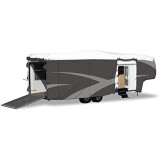 Fifth Wheel Cover Olefin HD Designer Series, Gray/White
