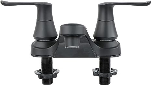 Matte Black Bathroom Sink Faucet Kit - Water Spout, 4"