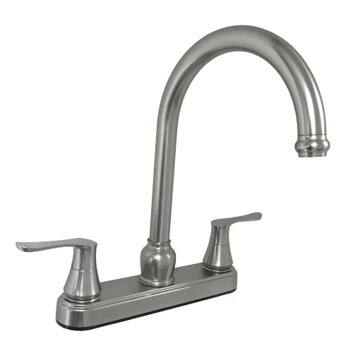 Non-Metallic Kitchen Faucet with Saber Handles and Gooseneck Spout, U-YNN800GSN-DH3-25MM