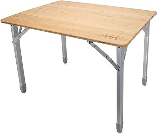 Bamboo Folding Table with Aluminum Legs- Compact Design 51895