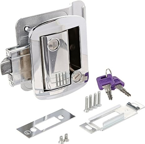 Chrome Global Travel Trailer Entrance Lock Set