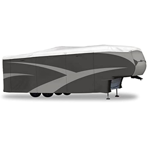 Fifth Wheel Cover Olefin HD Designer Series, Gray/White