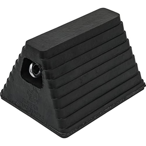 Rubber Wheel Chock - with Recessed Eyebolt