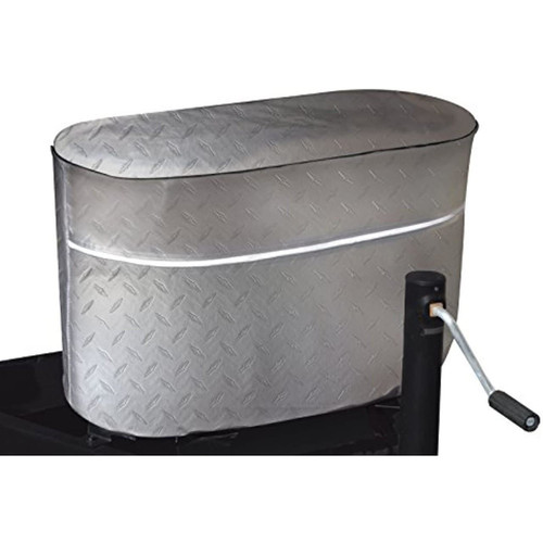 Silver Double 30 Diamond Plated Steel Vinyl Propane Tank Cover 2713