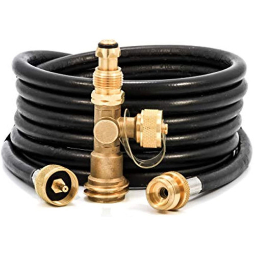 Propane Brass Tee with 3 Port and 12' Hose 59103