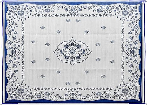 9x12 Outdoor Mat-blue O 42851