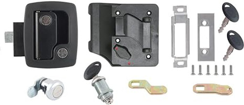RV Door Lock Keyed Alike Kit - Standard Black 013-6201