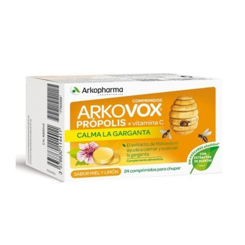 Arkovox propolis + vitamina c 24 comprimidos miel y limón