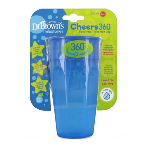 Dr brown's vaso 360 azul sin boquilla sin asas 200 mL