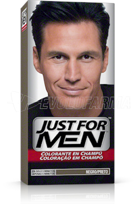 Just for men. champú colorante. color negro