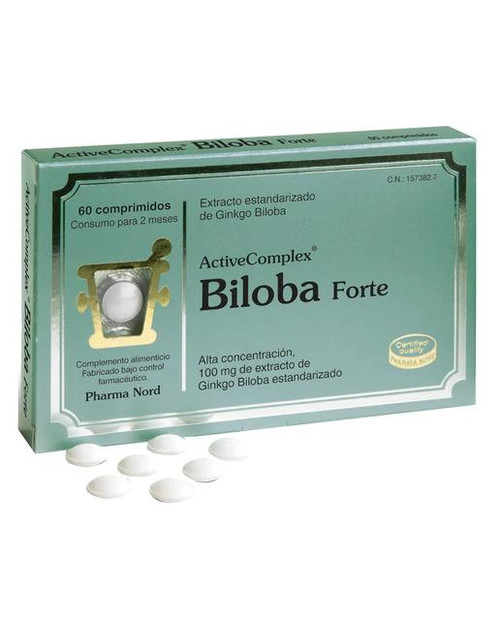 Comprimidos para la memoria activecomplex biloba forte pharma nord