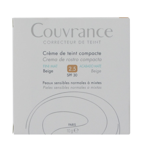 Avene cremas compactas acabado mate pieles mixtas y grasas beige