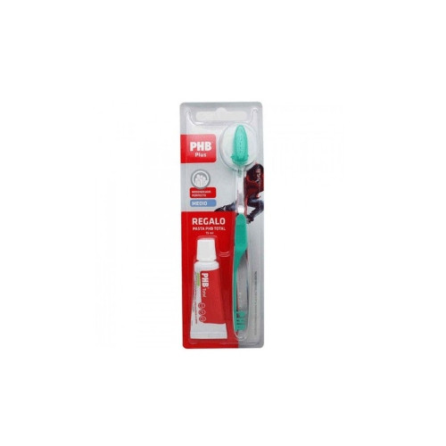 Phb plus pack cepillo dental adulto duro + pasta total 15 mL
