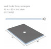 Wedi Fundo Primo Shower Bases with Drain Assembly - 42" x 60" (073735527)