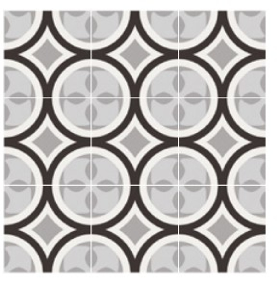 Patchwork B & W #1 8x8 Porcelain Tiles  $7.99 Sq. Ft.