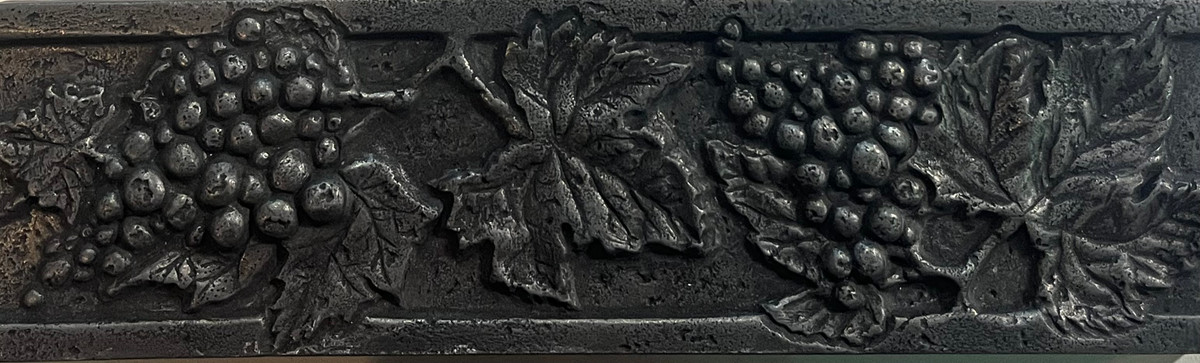 FACES OF NATURE PEWTER CAST "GRAPES" 3"X10" DECORATIVE TILES 243-3