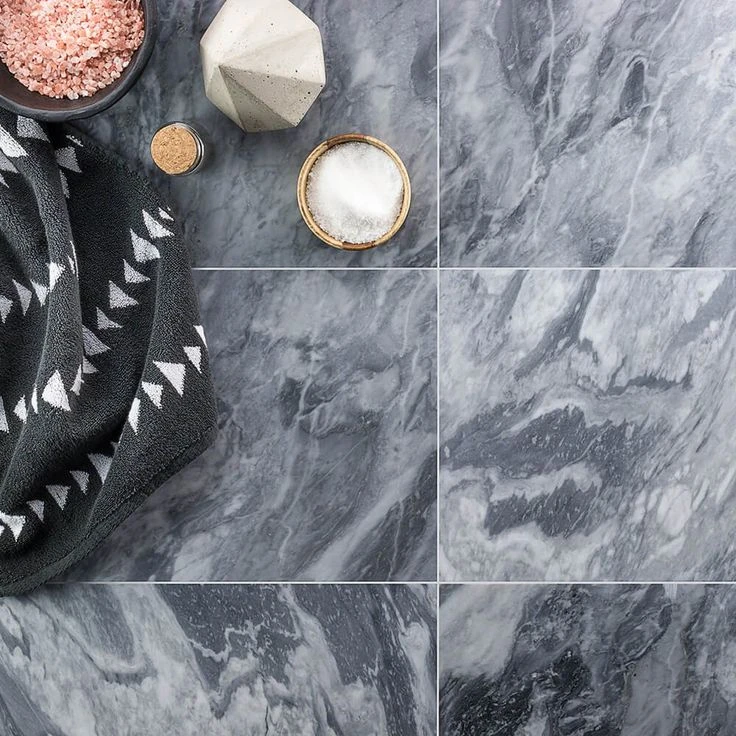 Bardiglio Nuvolato Polished 12x24 Marble Tiles