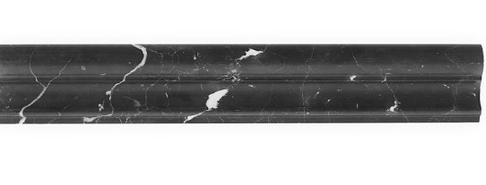 Nero Marquina Honed Mercer Crown Molding 2x12 Chair Rail