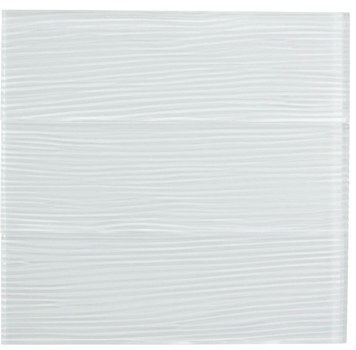 White Wave 4x12 Glass Tile