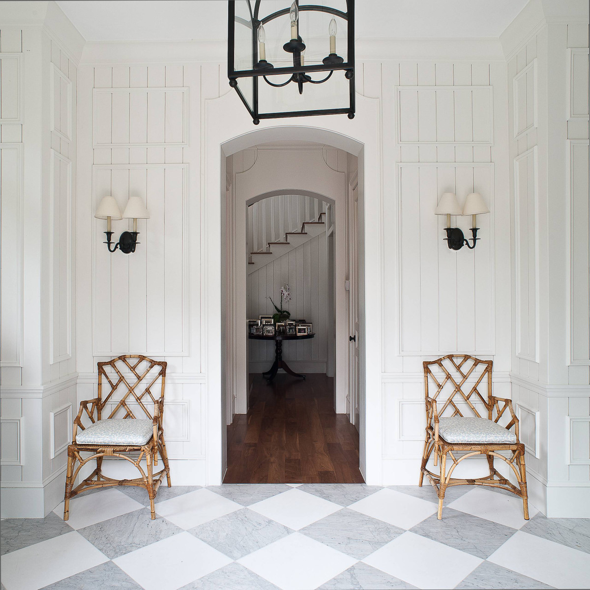 Carrara Honed 12x12 & Thassos Greek Marble Honed 12x12 Checker Board Pattern