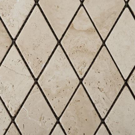 Ivory Travertine 6" Diamonds Tumbled