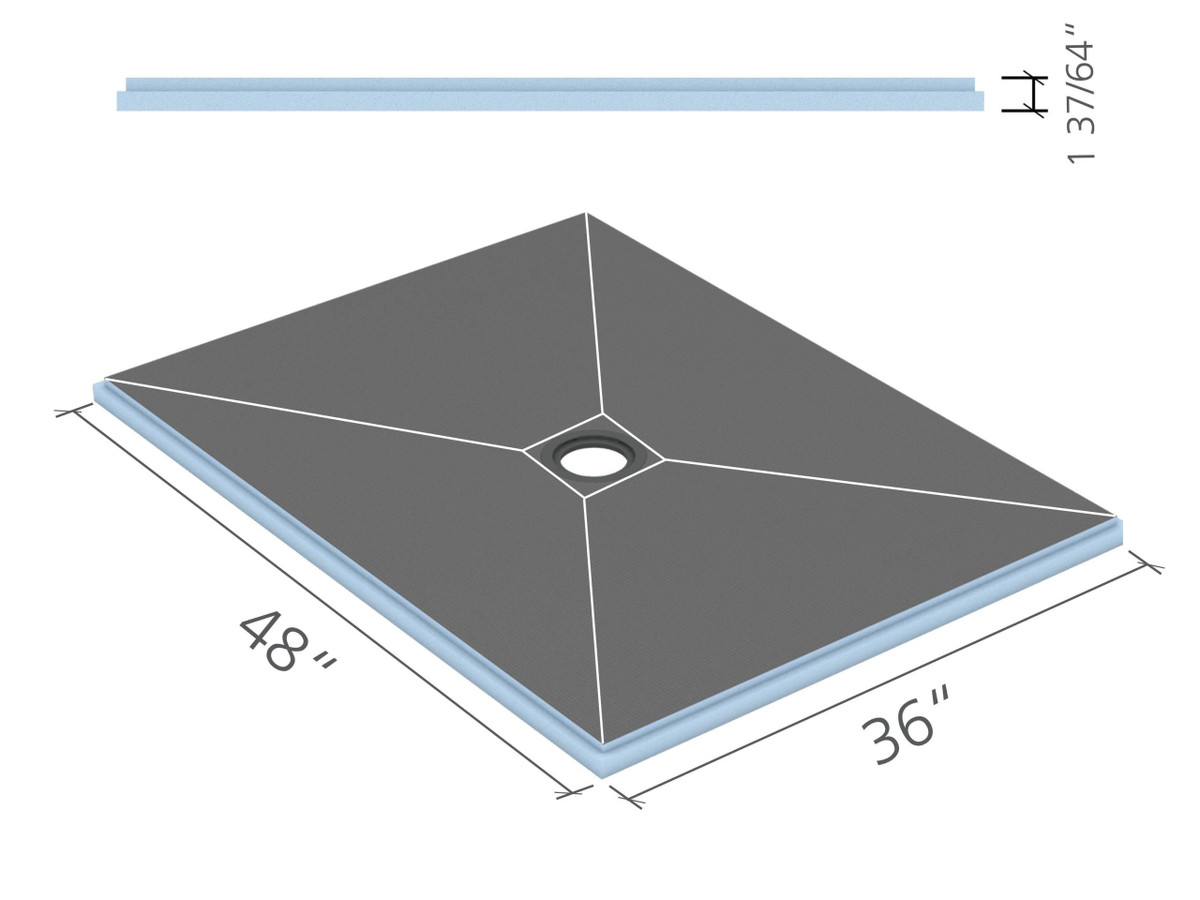 Wedi Fundo Primo Kit 36 in. x 48 in. 1 piece US2000009