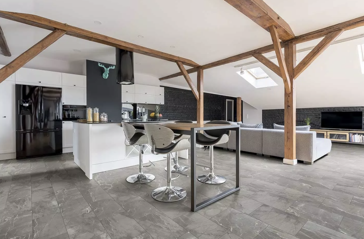 Absolute 12 in. x 24 in. Matte Porcelain Tile - Dark Grey