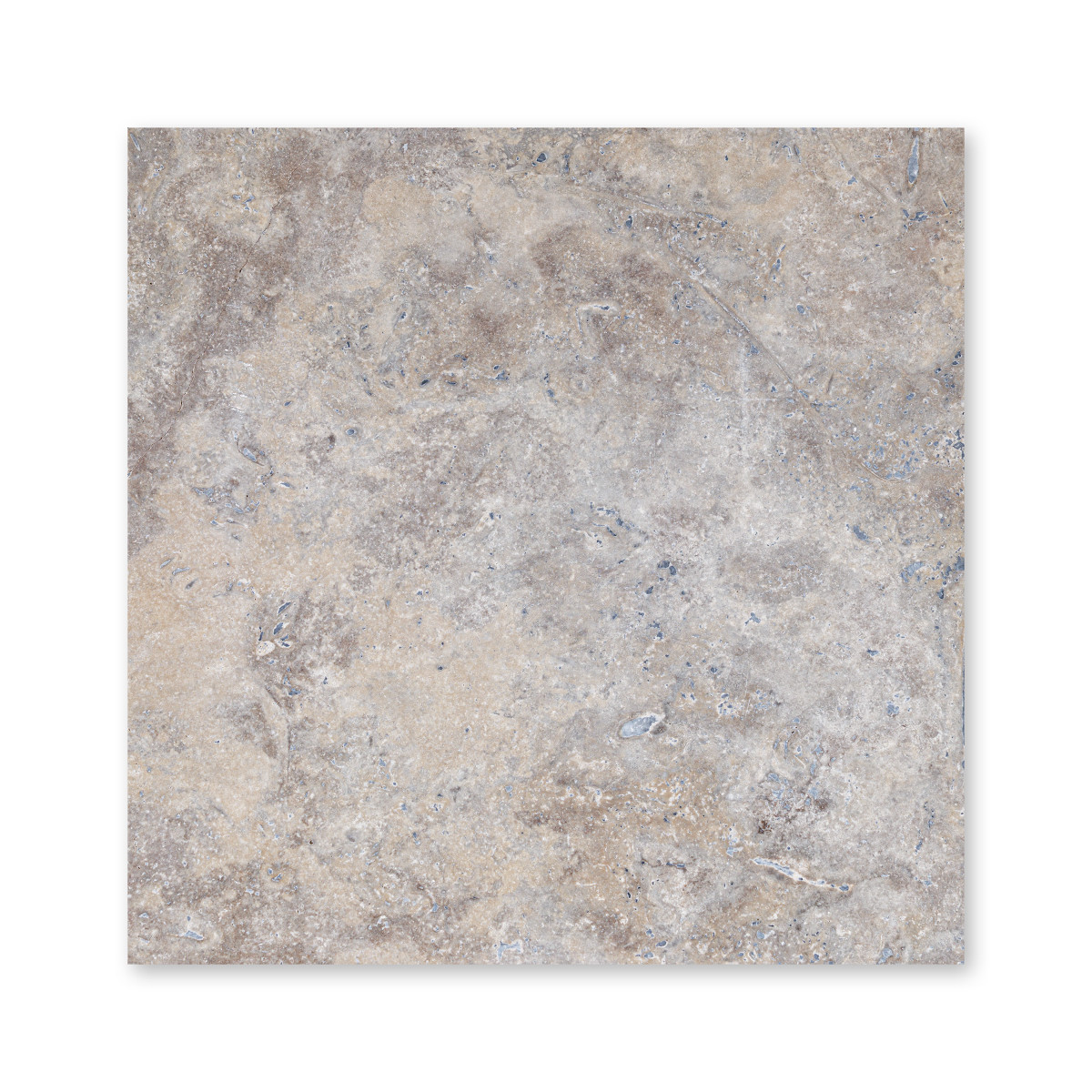 Silver Premium Travertine 18×18 Filled/ Honed